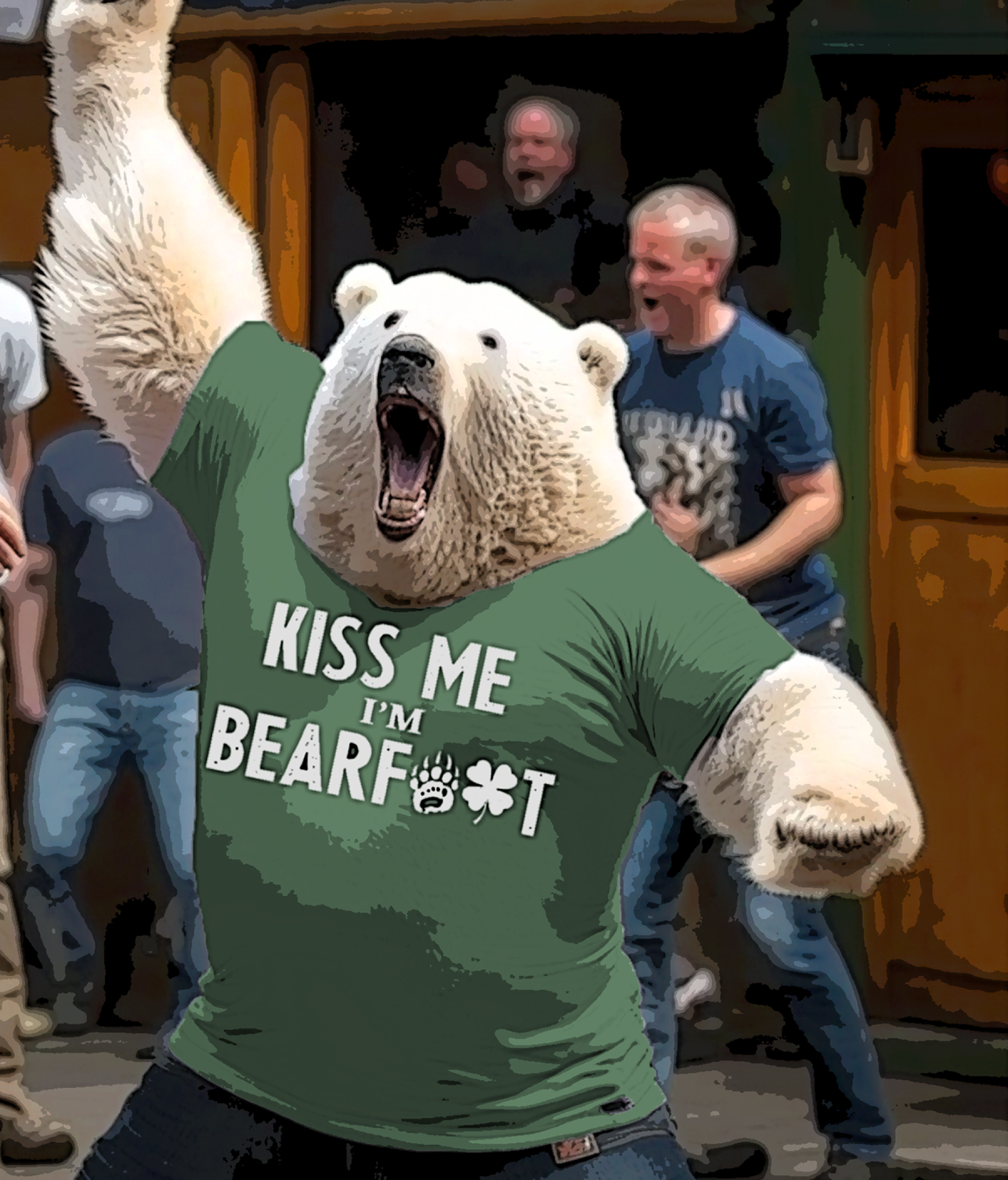 Kiss Me I’m Bearfoot St. Patrick’s Day social graphic