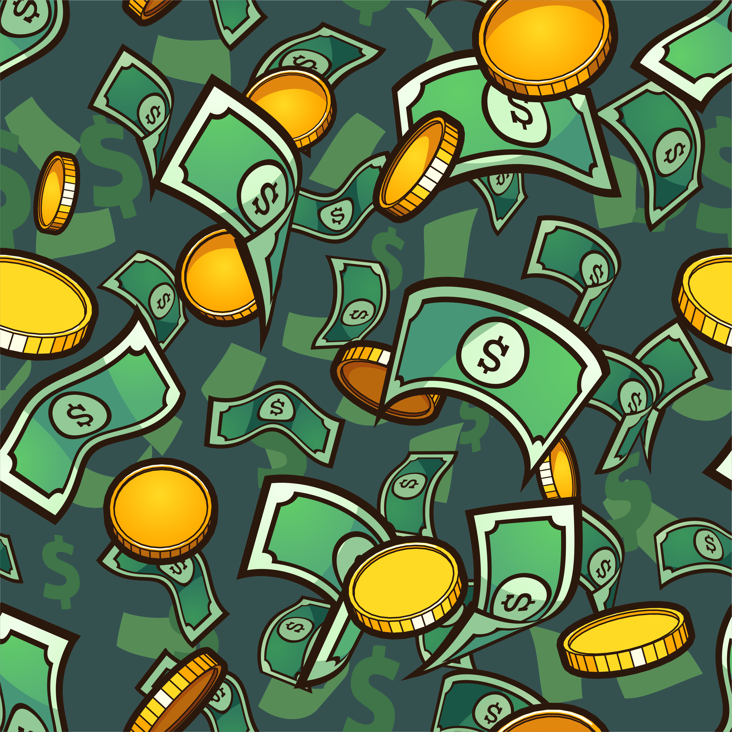 Money and coins pattern