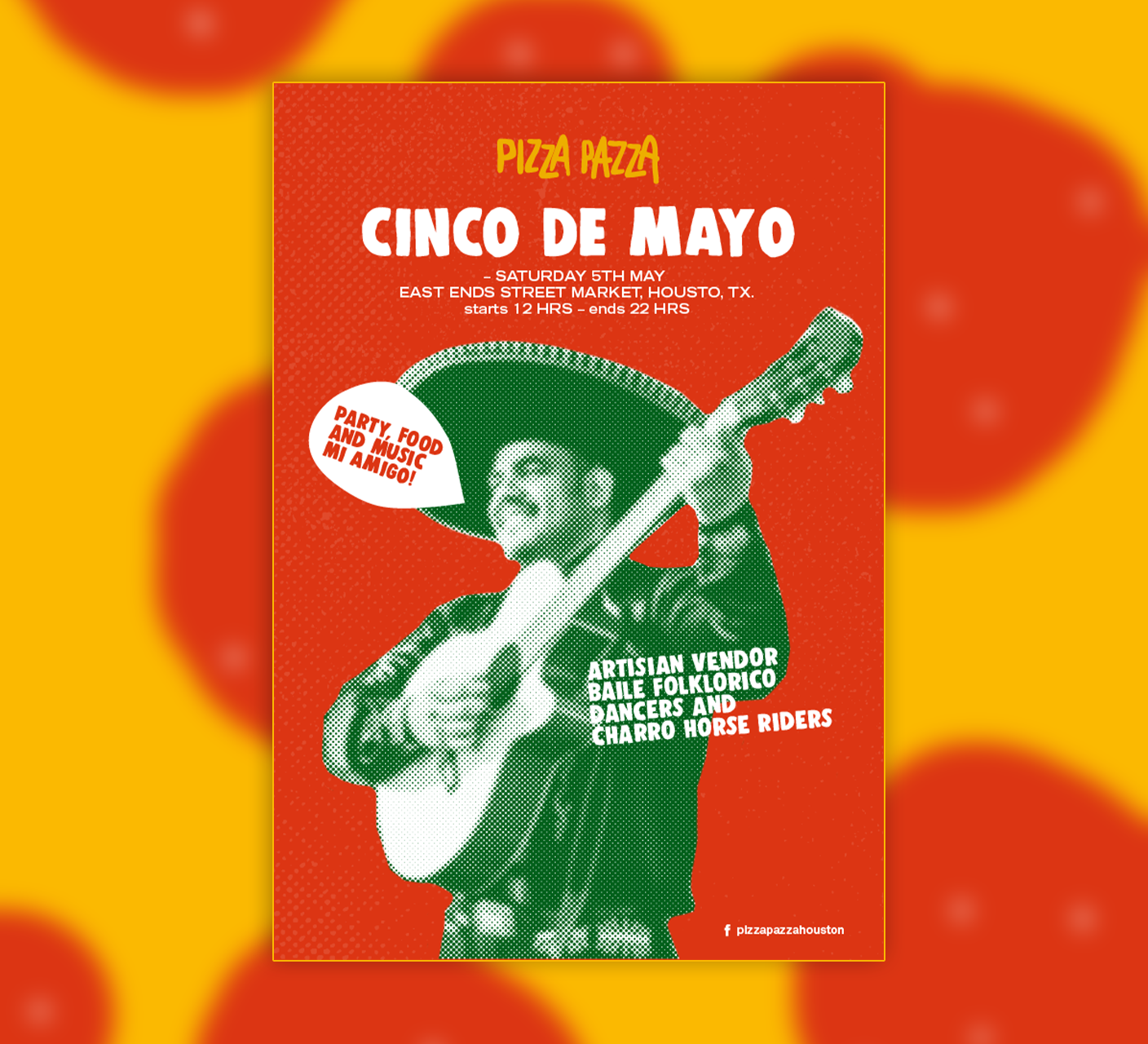 Pizza Pazza Cinco de Mayo promotional flyer