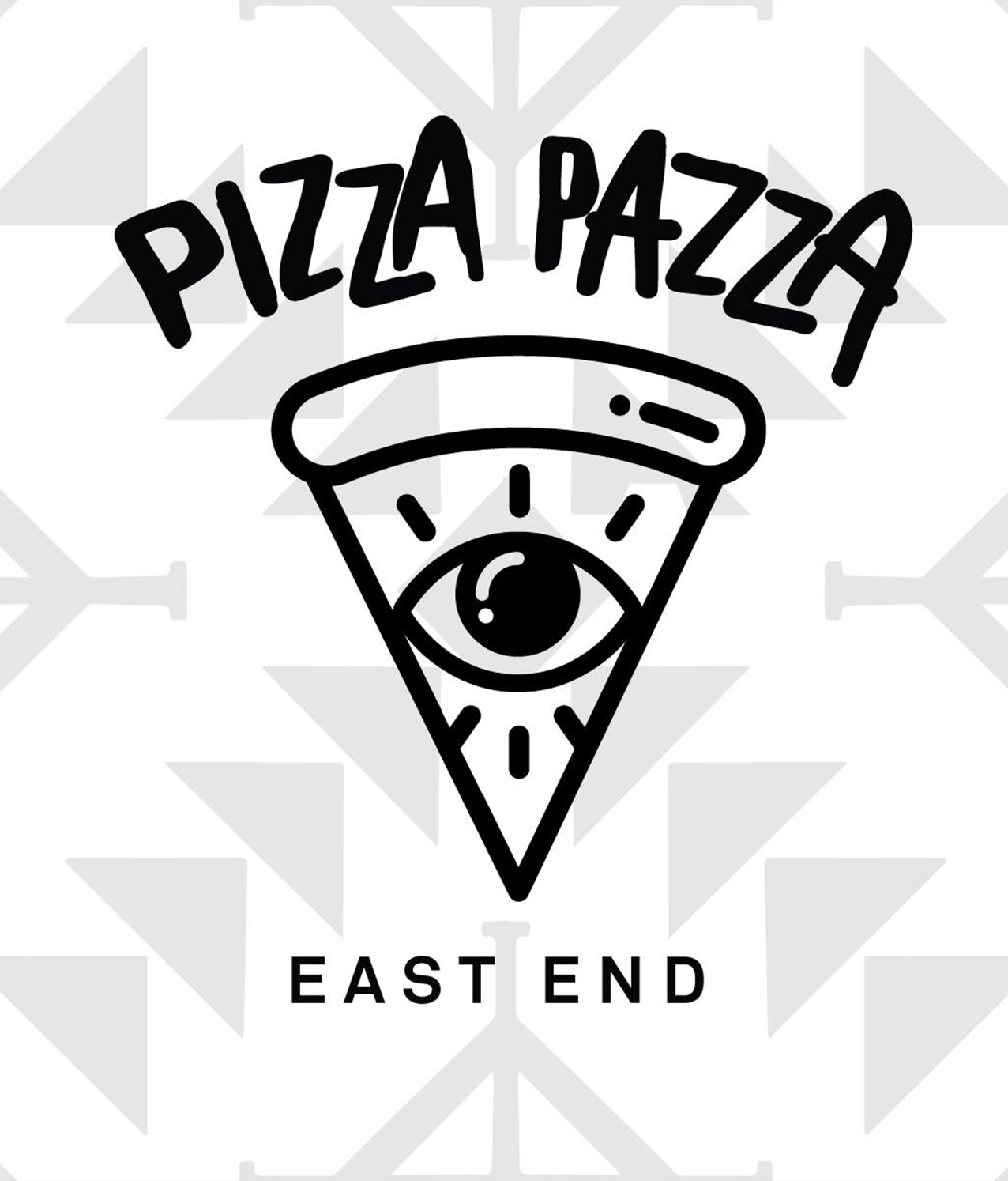 Pizza Pazza pizza eye logo