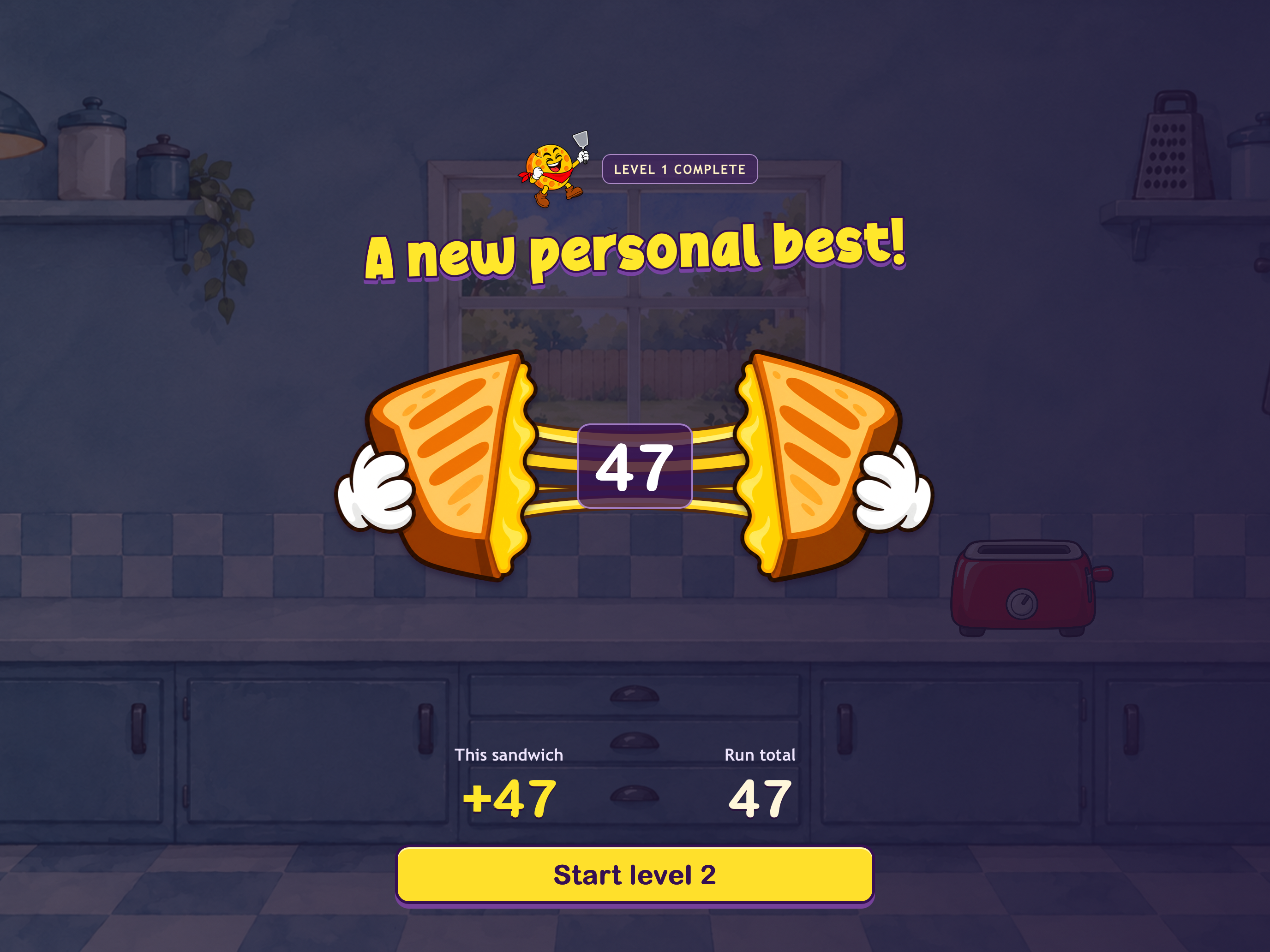 Cheese-pull finish displaying a new personal best and next-level control